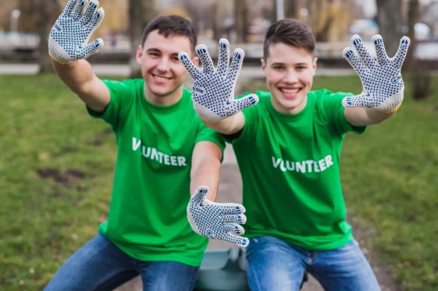 Boys taking part in eco-friendly activities for students.