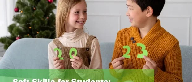 Children practising communication, supporting soft skills for students.