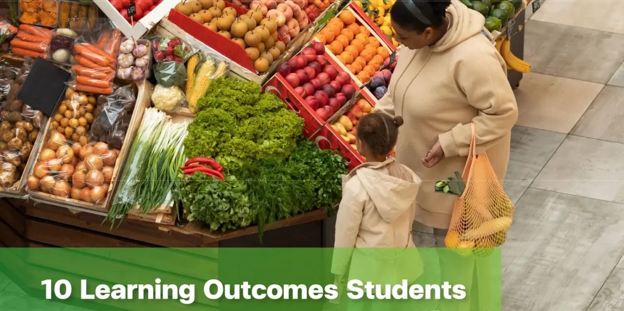 Kid learning from local markets through outdoor education.