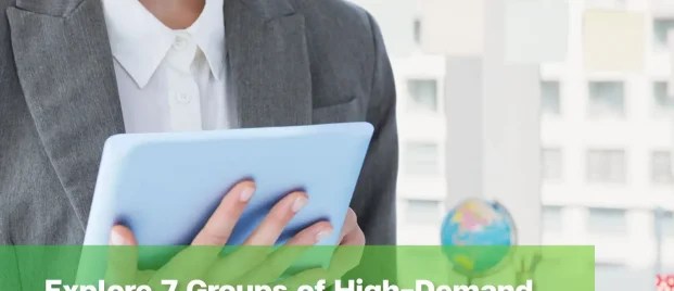 Professional educator supporting career paths for modern students through digital learning.