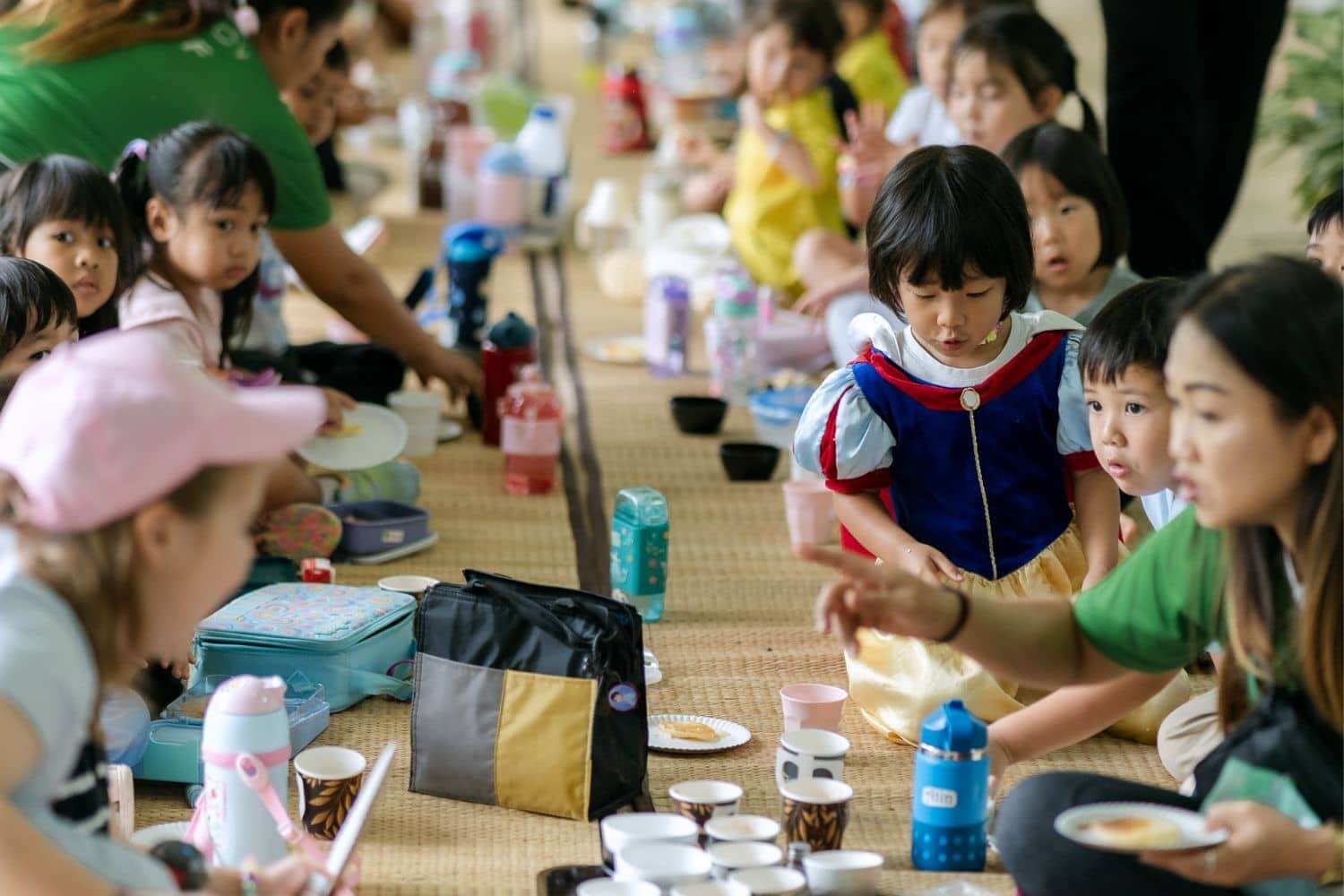 Students enjoy outdoor lesson Green Valley’s fields during a way to Wellness program session.