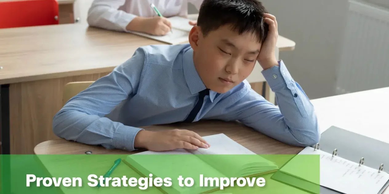 Student losing focus in the classroom due to the classroom environment.