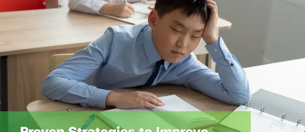 Student losing focus in the classroom due to the classroom environment.