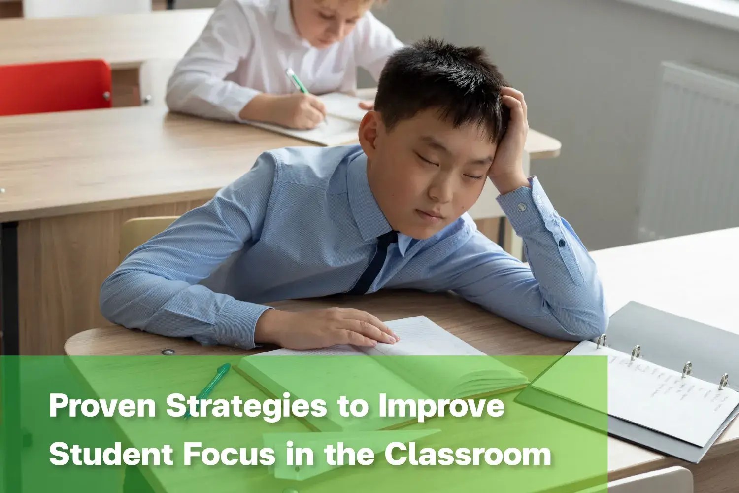 Student losing focus in the classroom due to the classroom environment.