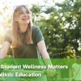 Student wellness in a healthy learning environment with a smiling student riding a bicycle outdoors.