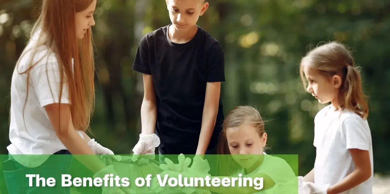 Students learning the benefits of volunteering through community service.