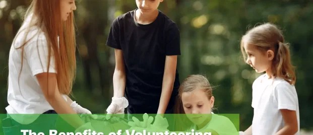 Students learning the benefits of volunteering through community service.