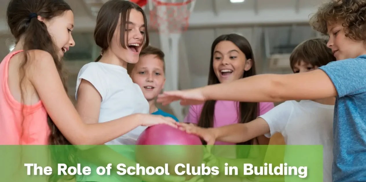 Students participating in school clubs work together during a group activity.