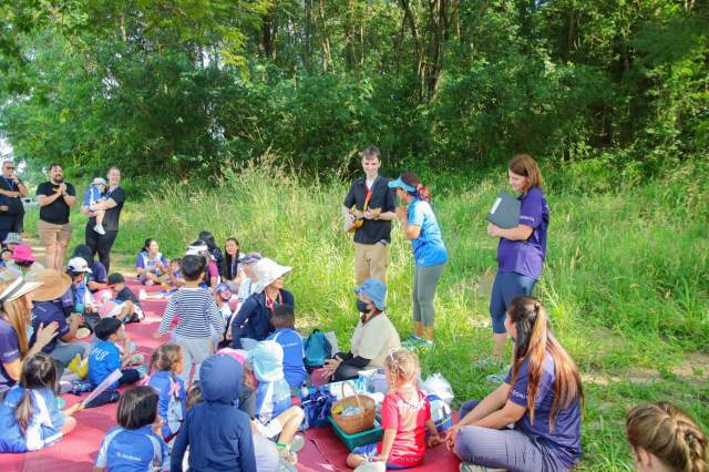 respect-for-nature Early Years students at St. Andrews Green Valley join a nature walk, observing plants, animals, and local wildlife while learning environmental mindfulness and respect for nature in eco school for early years.