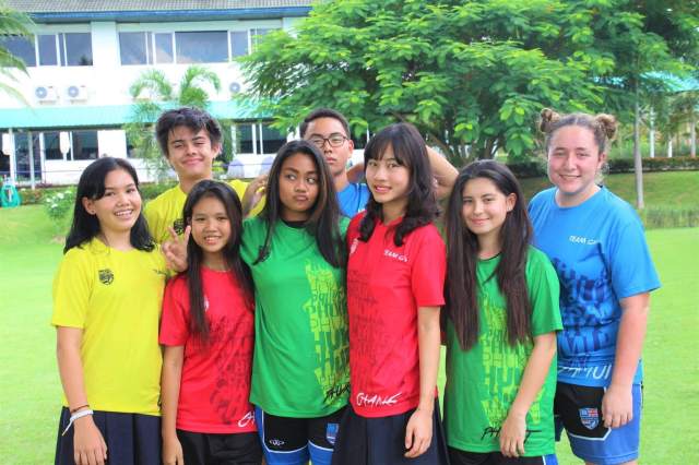 senior-students-community Senior students from each Island Community at St. Andrews Green Valley stand together in their house colours, representing unity, diversity, and student leadership within the school house system.