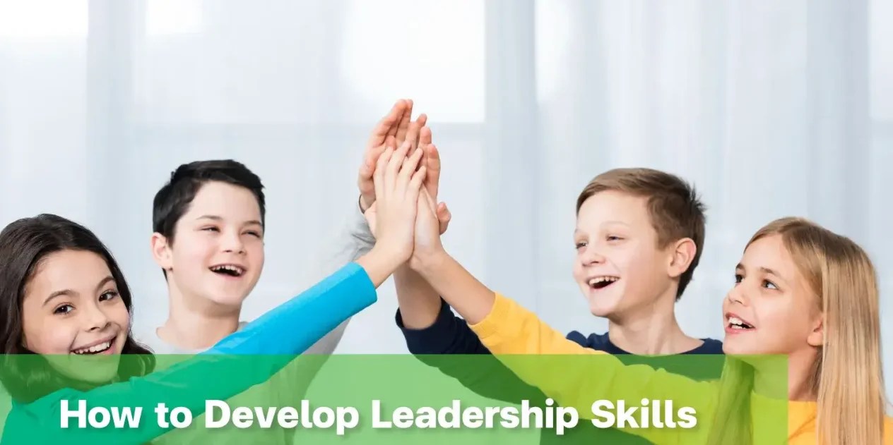 Children demonstrating leadership skills through teamwork.