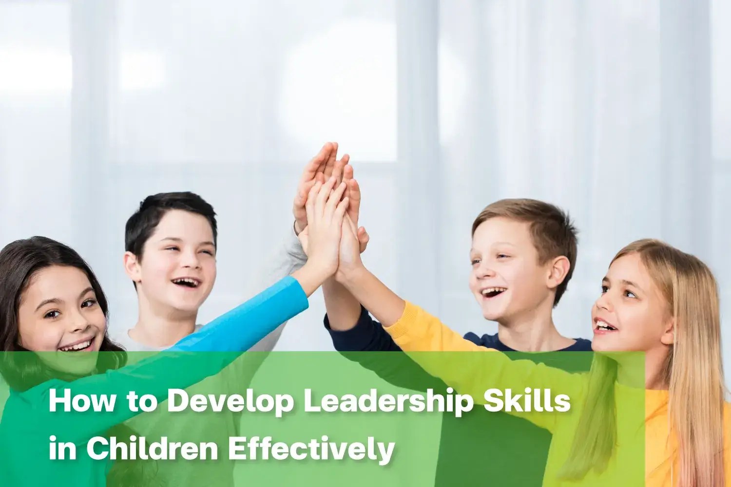 Children demonstrating leadership skills through teamwork.