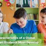 Students developing a global mindset while exploring world geography together in a diverse classroom setting.