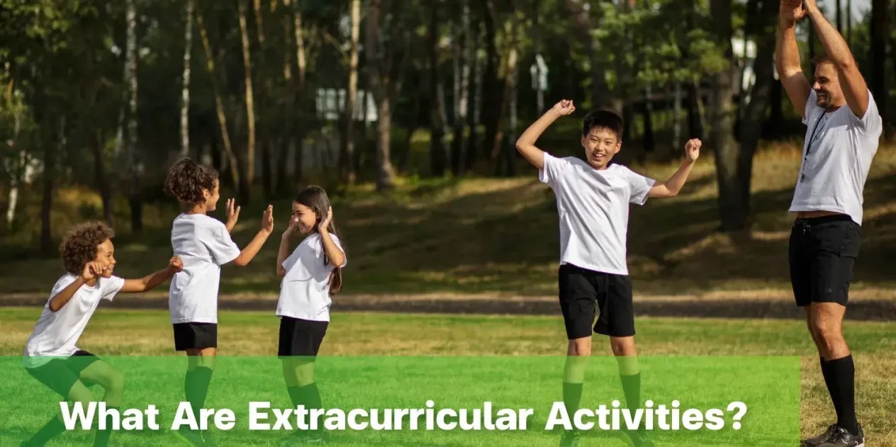 students participating in extracurricular activities through outdoor sports.