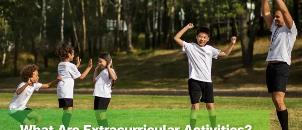 students participating in extracurricular activities through outdoor sports.