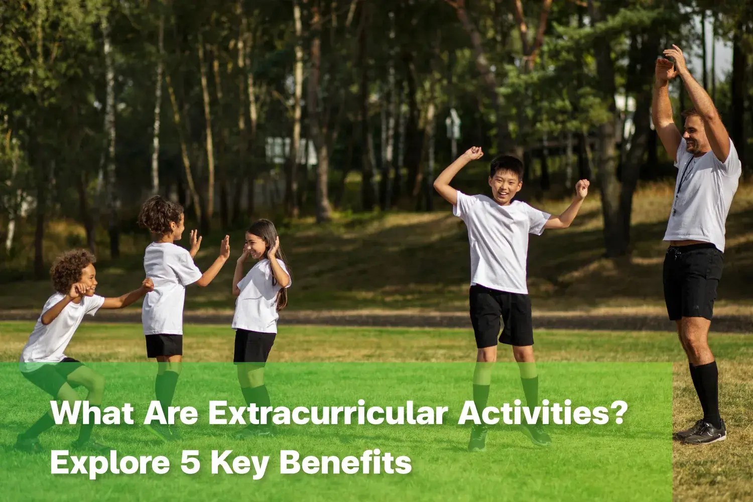students participating in extracurricular activities through outdoor sports.
